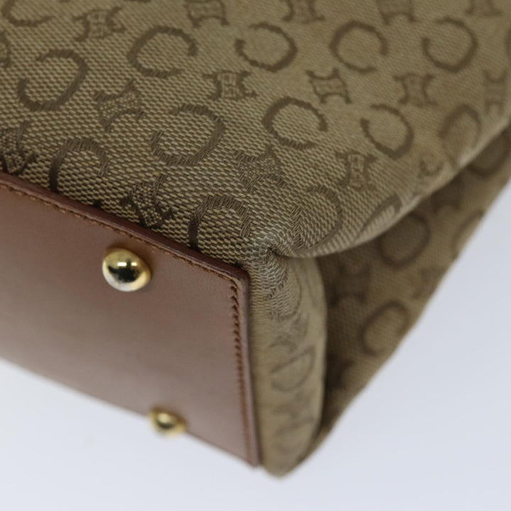 Celine C Macadam Canvas Tote Bag Beige Auth 72148