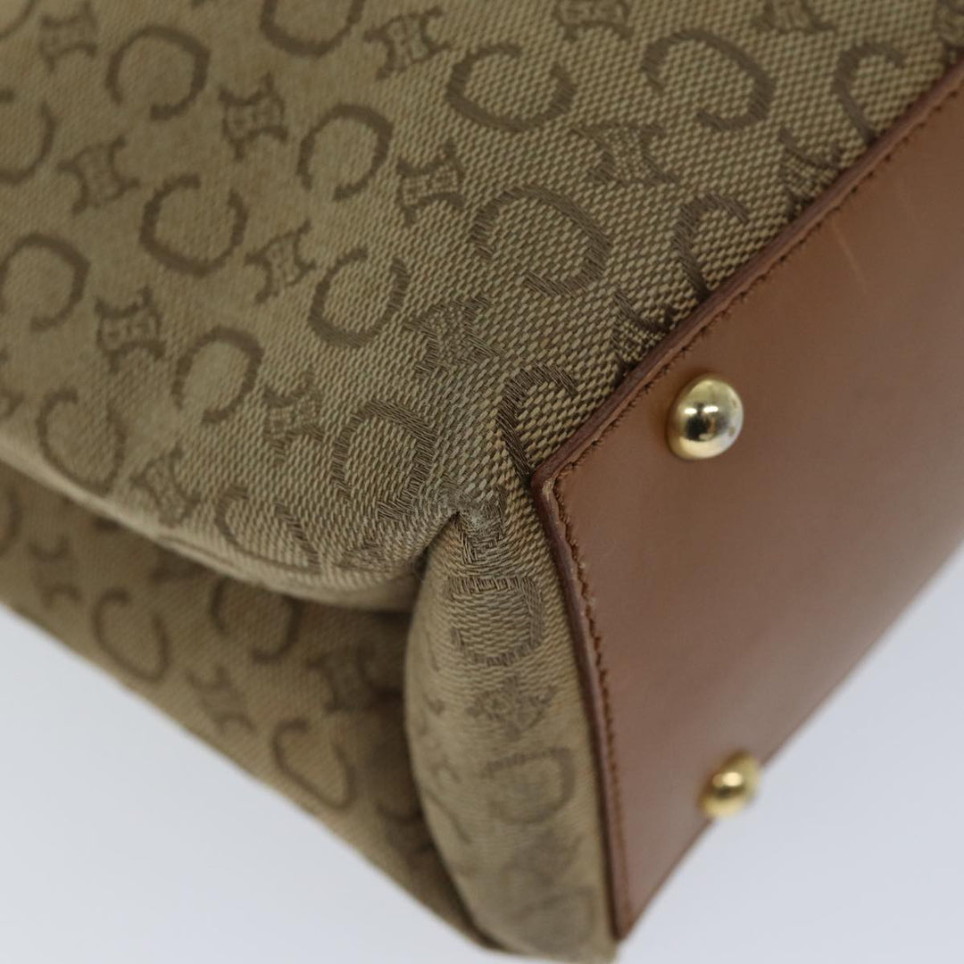 Celine C Macadam Canvas Tote Bag Beige Auth 72148
