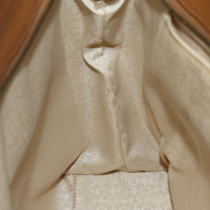 Celine C Macadam Canvas Tote Bag Beige Auth 72148