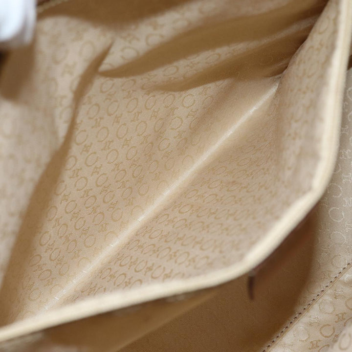 Celine C Macadam Canvas Tote Bag Beige Auth 72148