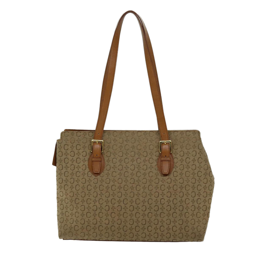Celine C Macadam Canvas Tote Bag Beige Auth 72148