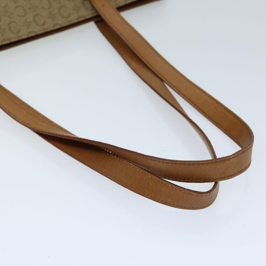Celine C Macadam Canvas Tote Bag Beige Auth 72148