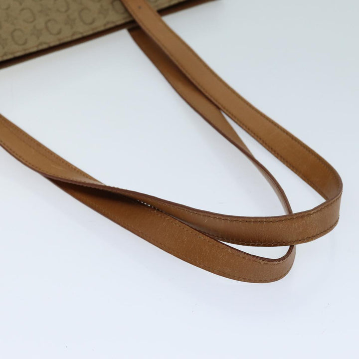 Celine C Macadam Canvas Tote Bag Beige Auth 72148