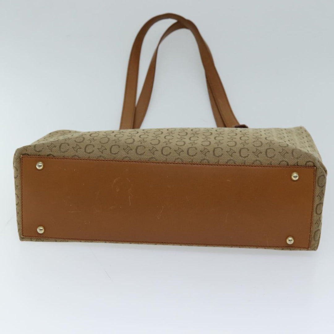 Celine C Macadam Canvas Tote Bag Beige Auth 72148