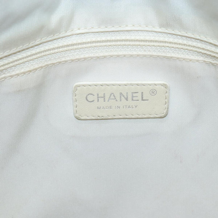 Chanel Wild Stitch Tote Bag Leather Beige CC Auth 72149