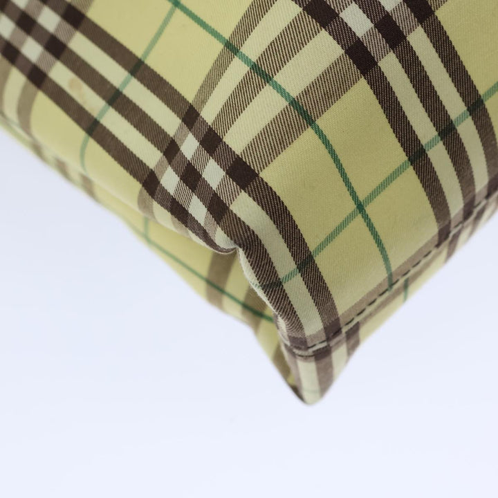 Burberry Nova Check Tote Bag Nylon Yellow Auth 72168