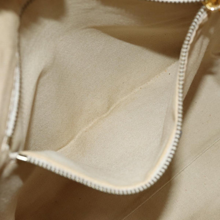 Celine Macadam Canvas Shoulder Bag PVC White Auth 72176
