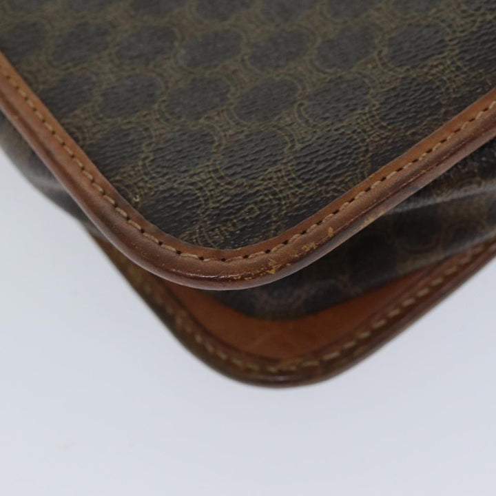 Celine Macadam Canvas Shoulder Bag PVC Brown Auth 72181