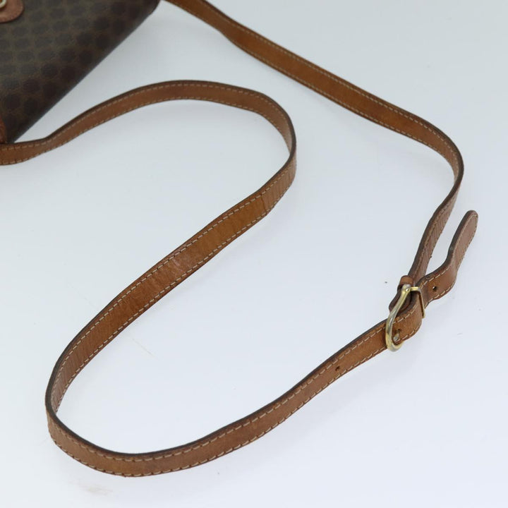 Celine Macadam Canvas Shoulder Bag PVC Brown Auth 72181