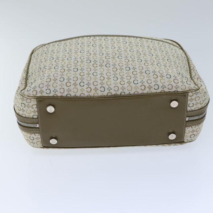 Celine C Macadam Canvas Hand Bag Khaki Auth 72182