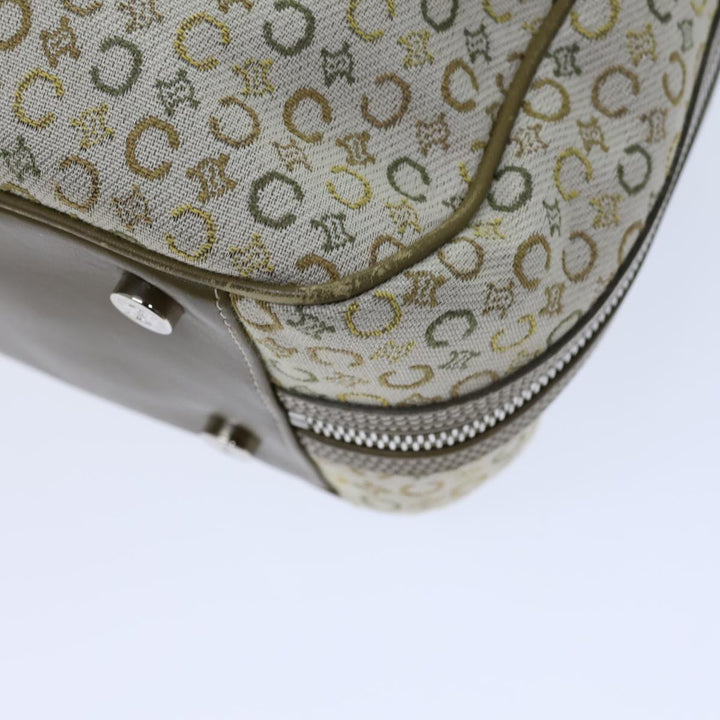 Celine C Macadam Canvas Hand Bag Khaki Auth 72182