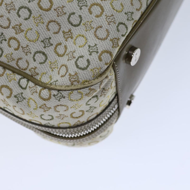 Celine C Macadam Canvas Hand Bag Khaki Auth 72182