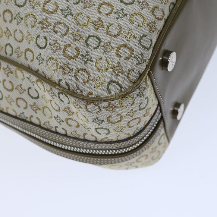 Celine C Macadam Canvas Hand Bag Khaki Auth 72182