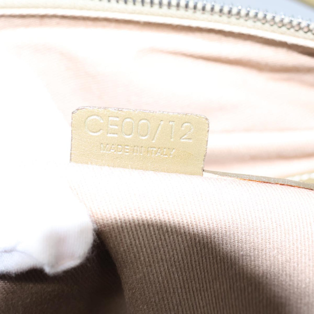 Celine C Macadam Canvas Hand Bag Khaki Auth 72182