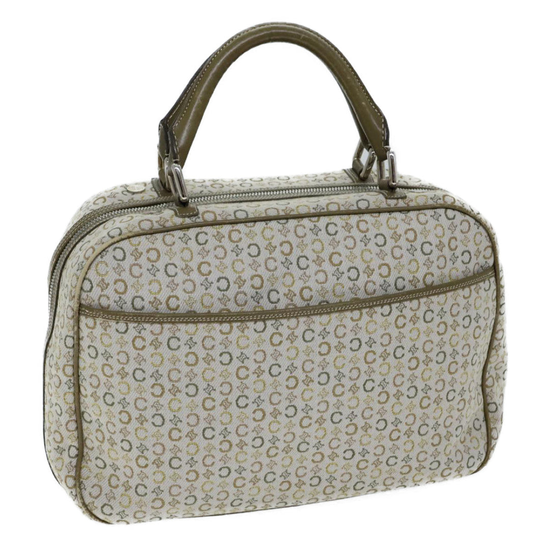 Celine C Macadam Canvas Hand Bag Khaki Auth 72182