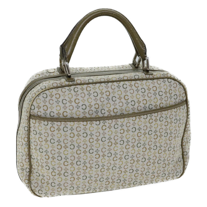 Celine C Macadam Canvas Hand Bag Khaki Auth 72182