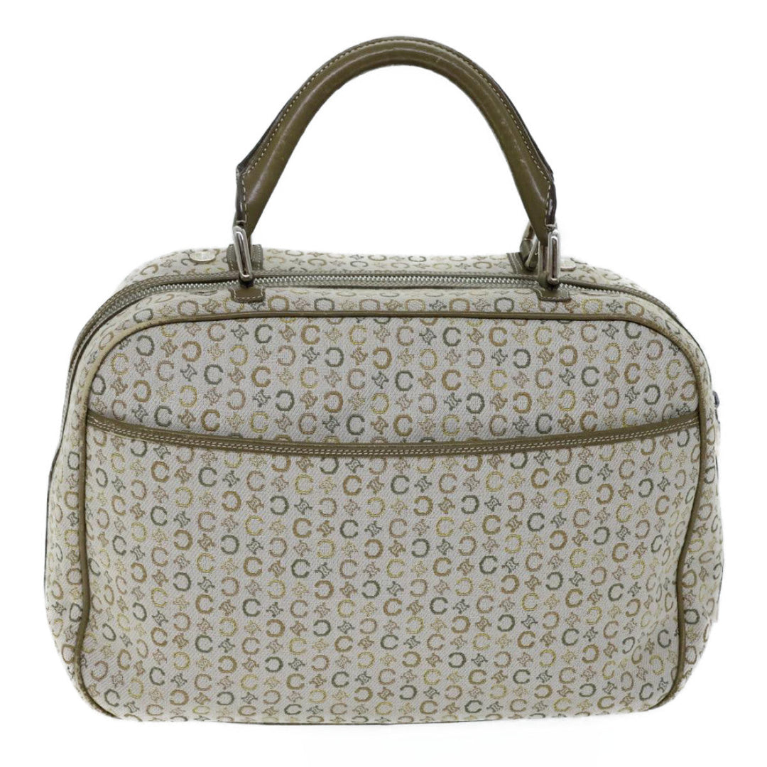Celine C Macadam Canvas Hand Bag Khaki Auth 72182