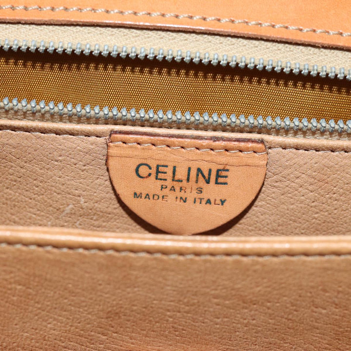 Celine Macadam Canvas Hand Bag PVC Brown  72184