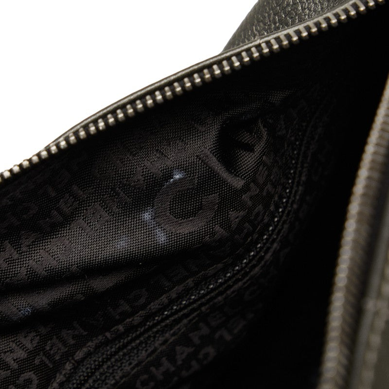 Top Quality Chanel Chocolate Bar Mini Boston Bag Handbag Gray Leather Lady Chanel