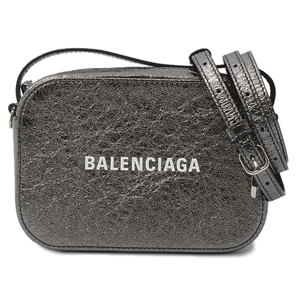 Top Quality Balenciaga Camera Bag XS 2WAY Calf Metallic Gray 608653