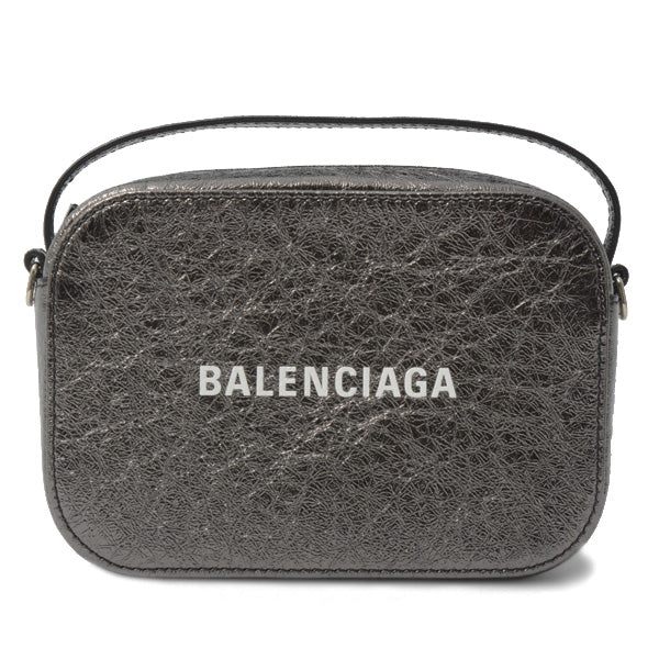 Top Quality Balenciaga Camera Bag XS 2WAY Calf Metallic Gray 608653