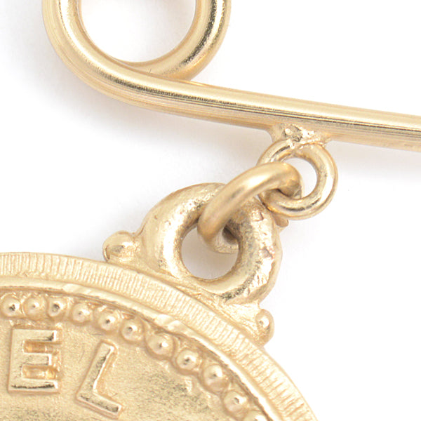Top Quality Chanel Coco Coin Brooch Gold