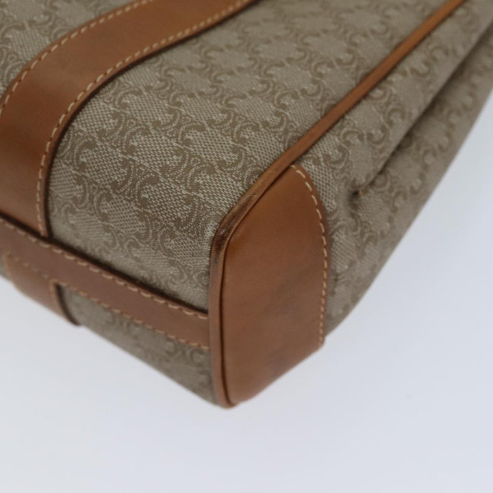 Celine Macadam Canvas Hand Bag Beige Auth 72344