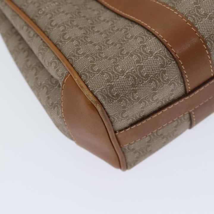 Celine Macadam Canvas Hand Bag Beige Auth 72344