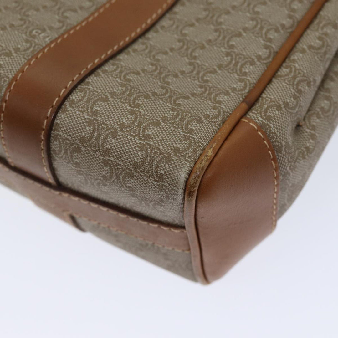 Celine Macadam Canvas Hand Bag Beige Auth 72344