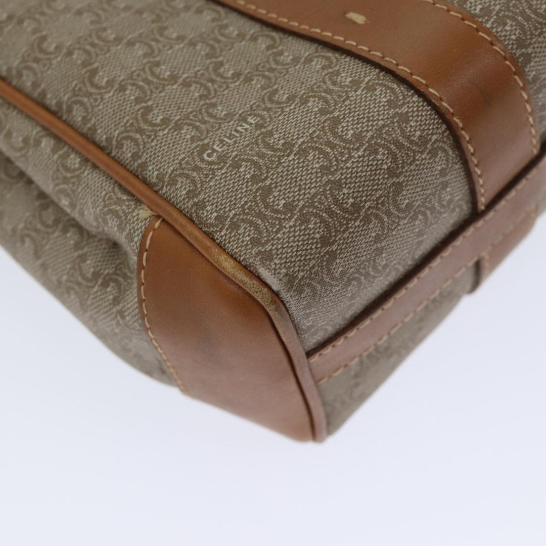 Celine Macadam Canvas Hand Bag Beige Auth 72344