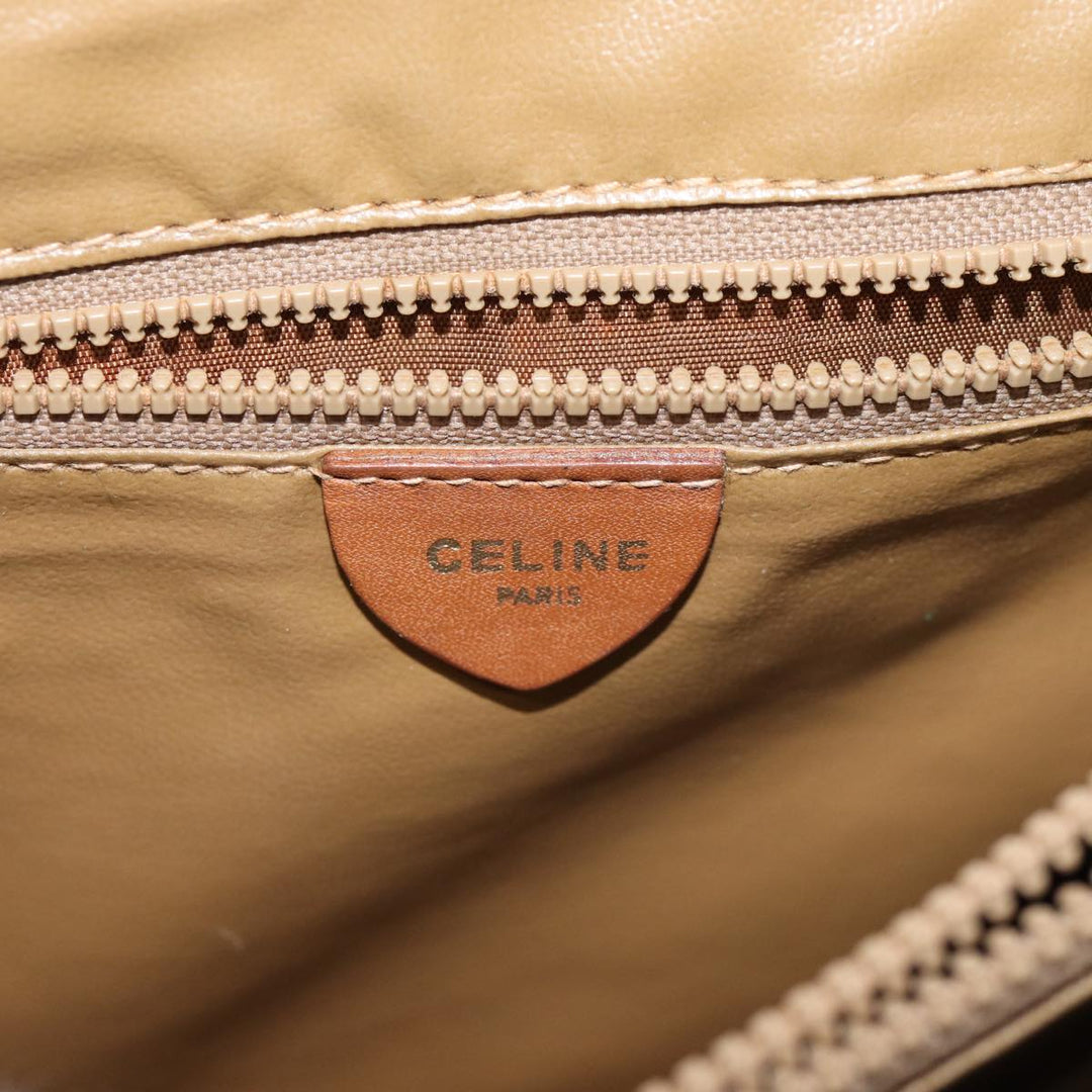 Celine Macadam Canvas Hand Bag Beige Auth 72344