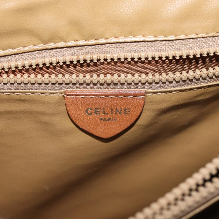 Celine Macadam Canvas Hand Bag Beige Auth 72344