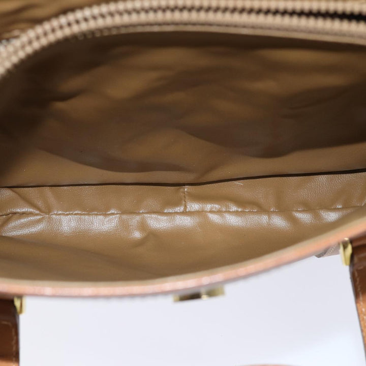 Celine Macadam Canvas Hand Bag Beige Auth 72344