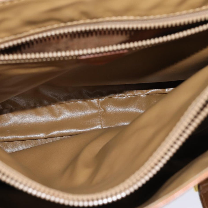 Celine Macadam Canvas Hand Bag Beige Auth 72344