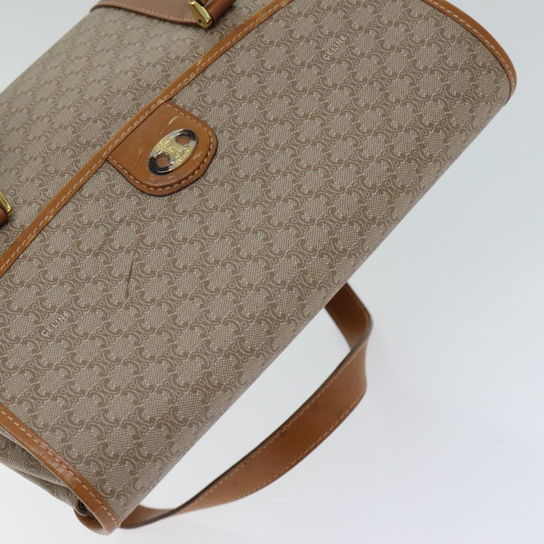 Celine Macadam Canvas Hand Bag Beige Auth 72344
