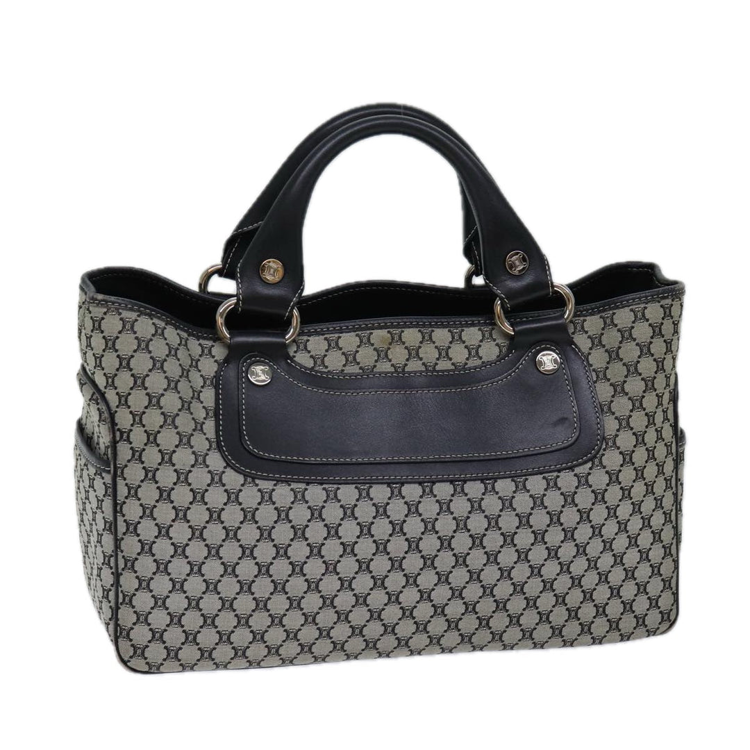Celine Macadam Canvas Hand Bag Gray Auth 72403