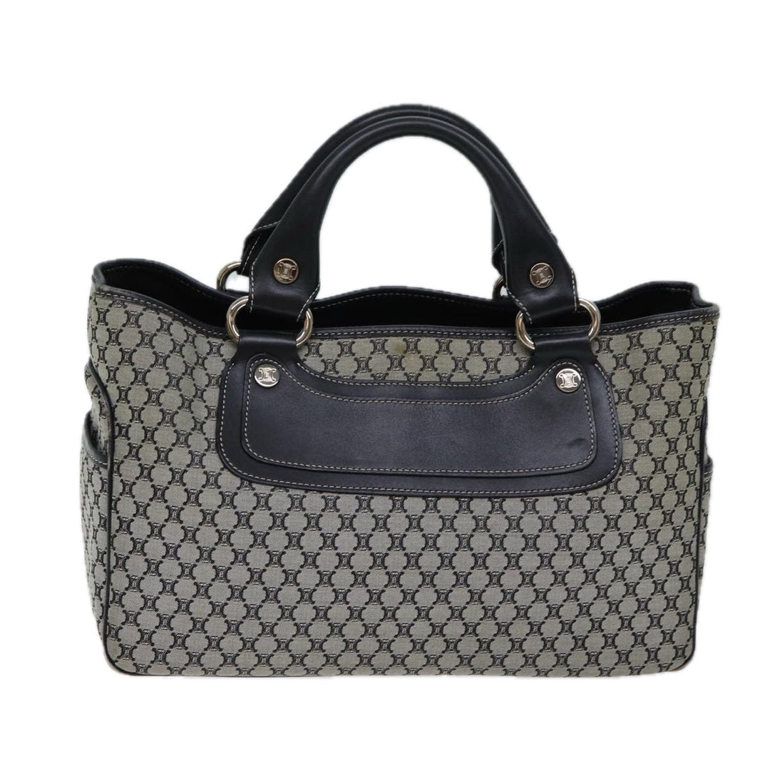 Celine Macadam Canvas Hand Bag Gray Auth 72403