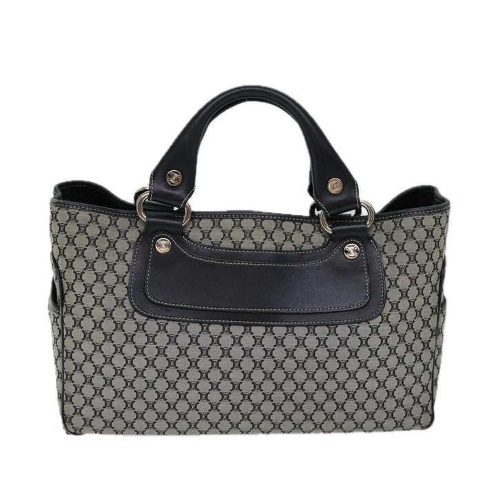 Celine Macadam Canvas Hand Bag Gray Auth 72403