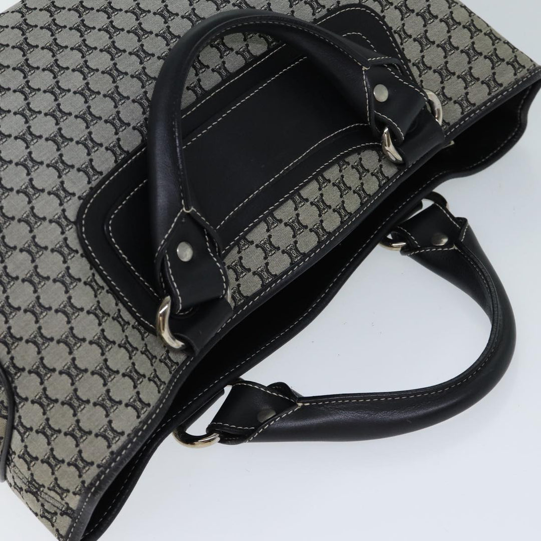 Celine Macadam Canvas Hand Bag Gray Auth 72403