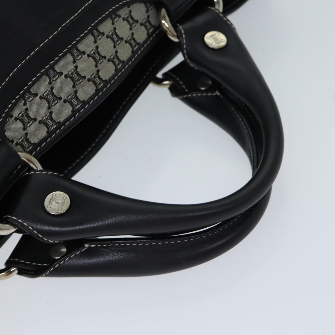 Celine Macadam Canvas Hand Bag Gray Auth 72403