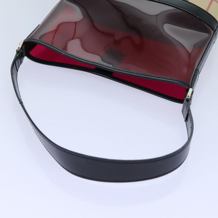 Top Quality Burberry Nova Check Shoulder Bag Coated Canvas Vinyl Beige Red Auth 72405