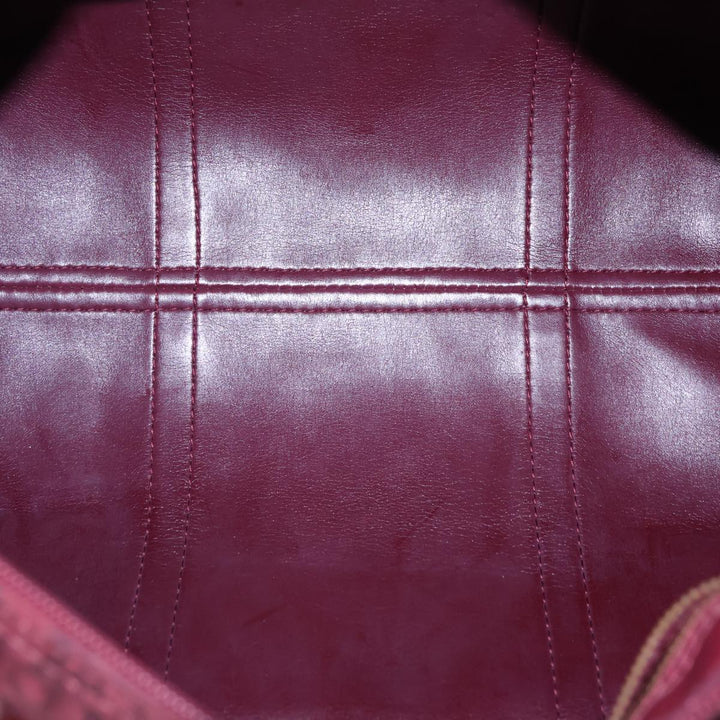 CHRISTIAN Dior Trotter Canvas Boston Bag Red Auth 72428