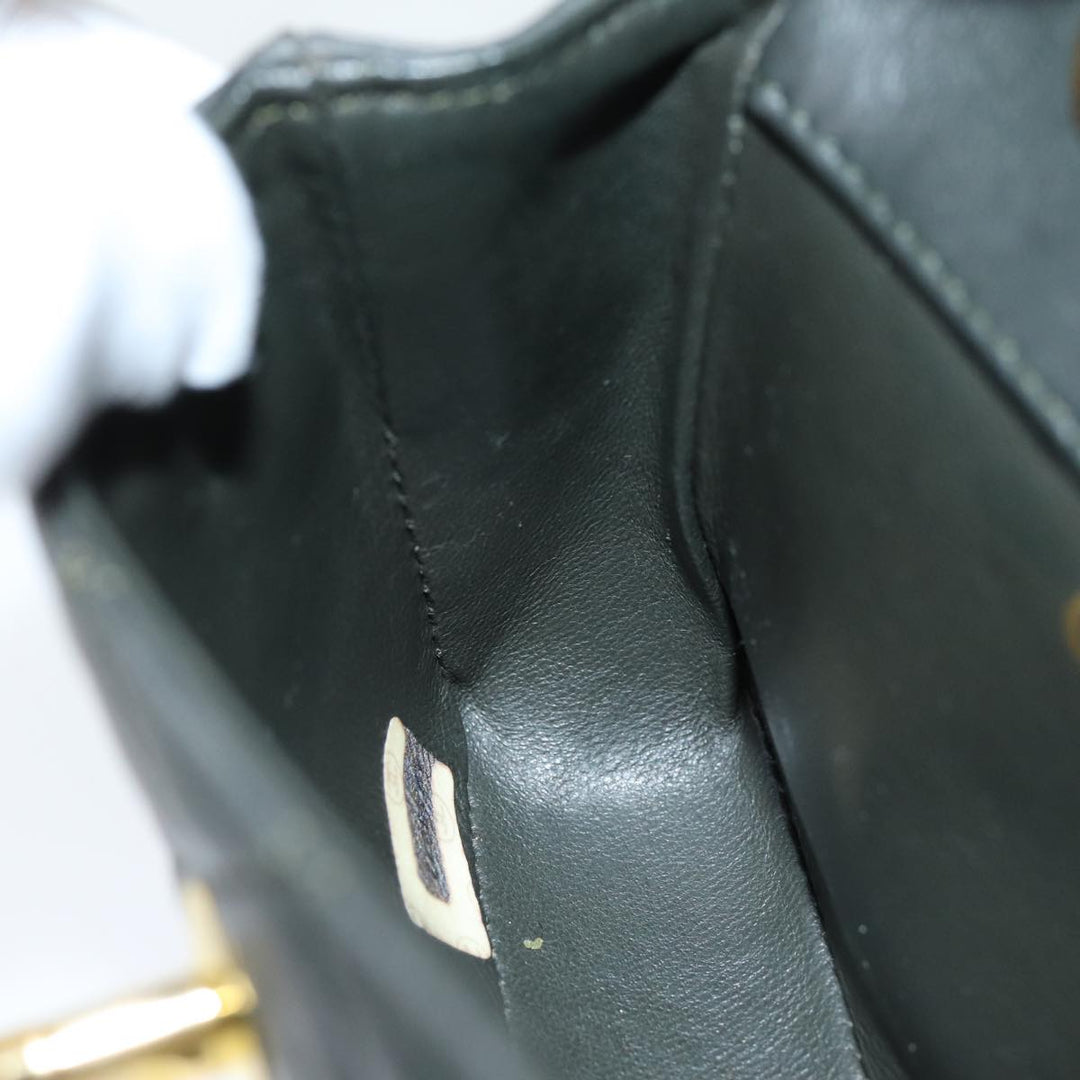 Top Quality Chanel Mini Matelasse Turn Lock Chain Bag Lamb Skin Black CC Auth 72435A