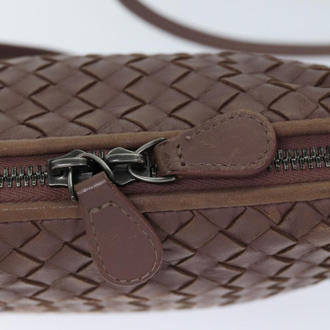 Bottega veneta INTRECCIATO Shoulder Bag Leather Pink Auth 72460