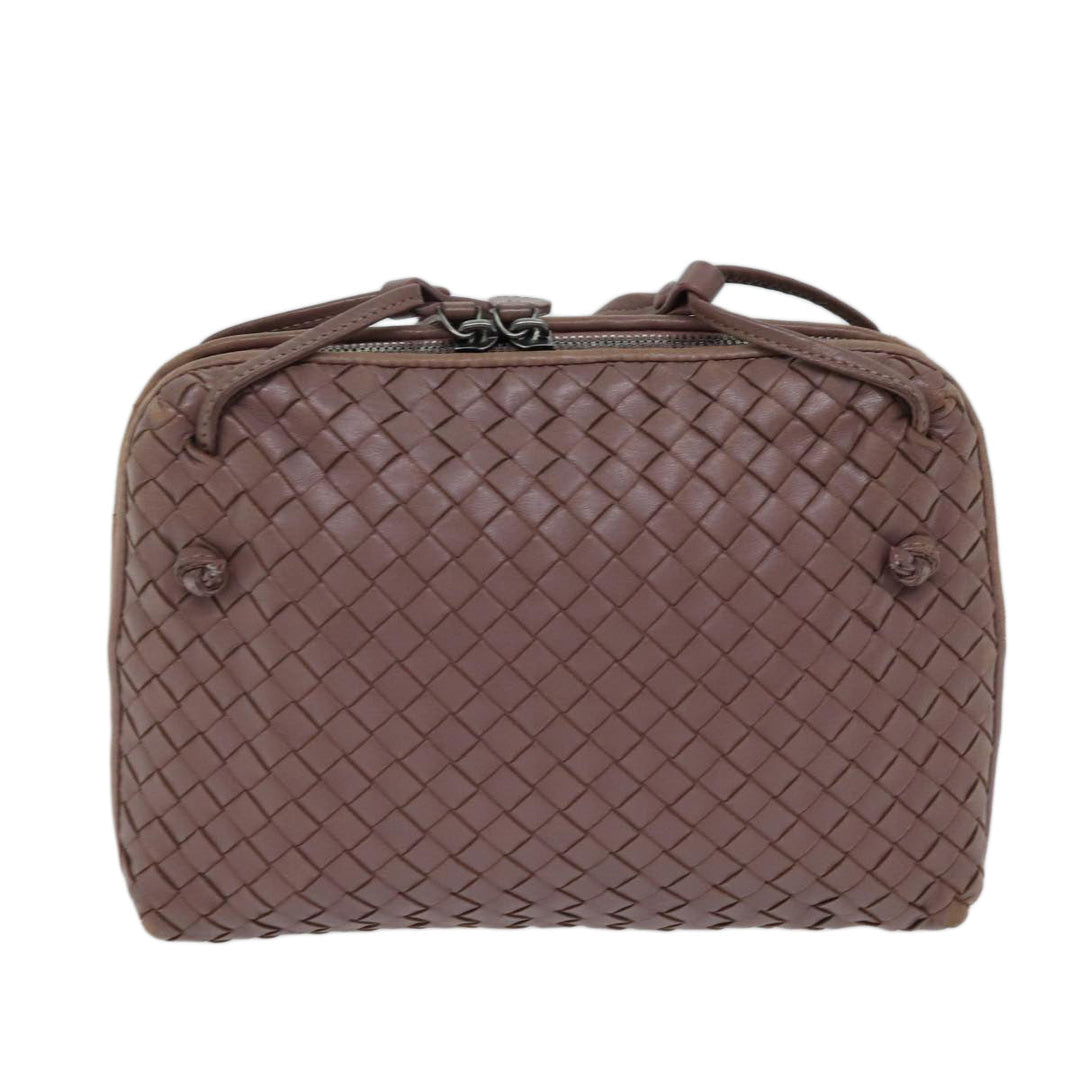 Bottega veneta INTRECCIATO Shoulder Bag Leather Pink Auth 72460