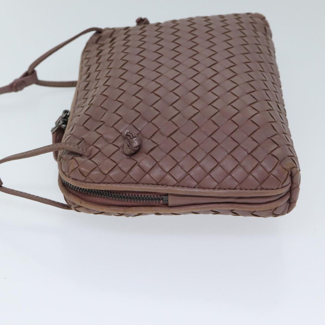 Bottega veneta INTRECCIATO Shoulder Bag Leather Pink Auth 72460