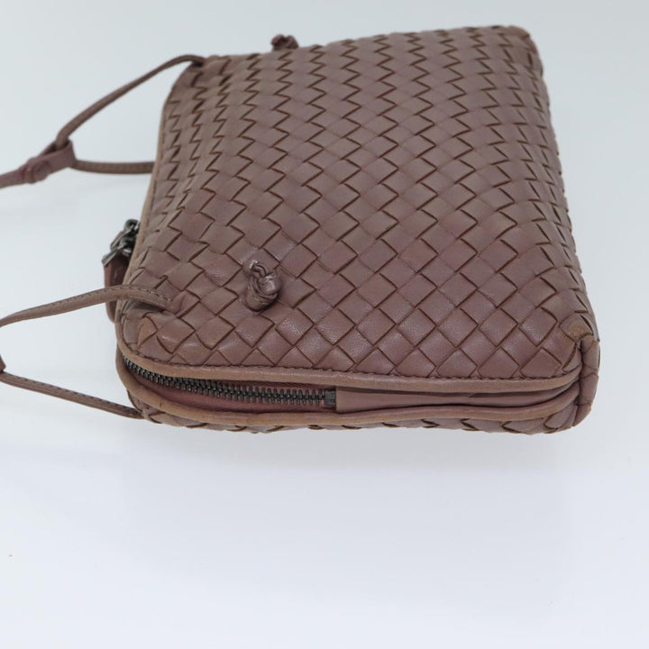 Bottega veneta INTRECCIATO Shoulder Bag Leather Pink Auth 72460