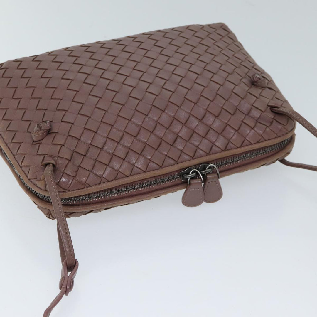 Bottega veneta INTRECCIATO Shoulder Bag Leather Pink Auth 72460