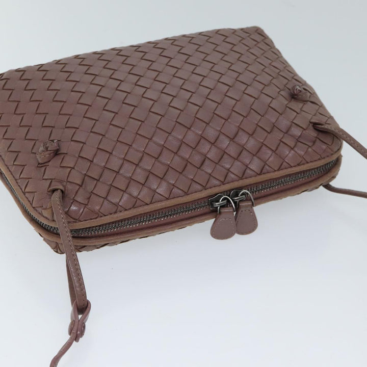 Bottega veneta INTRECCIATO Shoulder Bag Leather Pink Auth 72460