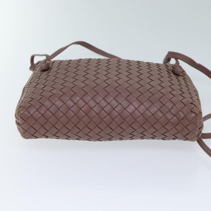 Bottega veneta INTRECCIATO Shoulder Bag Leather Pink Auth 72460